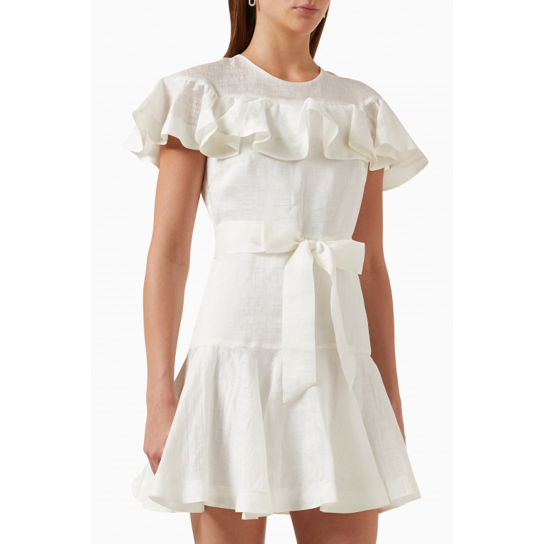 Sandro - Majorque Mini Dress in Linen-blend