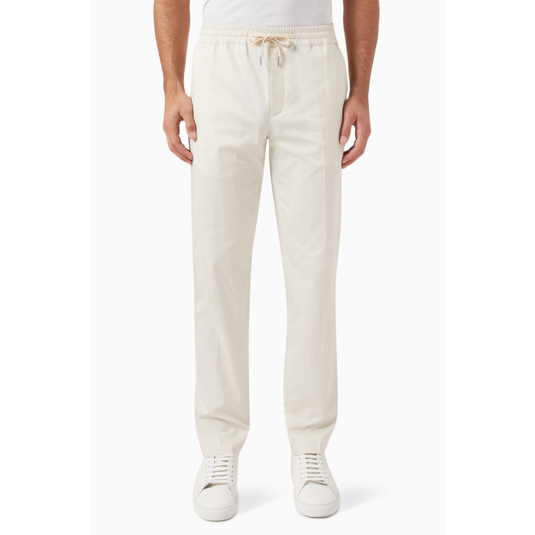 Sandro - Straight-leg Trousers in Cotton Blend Neutral