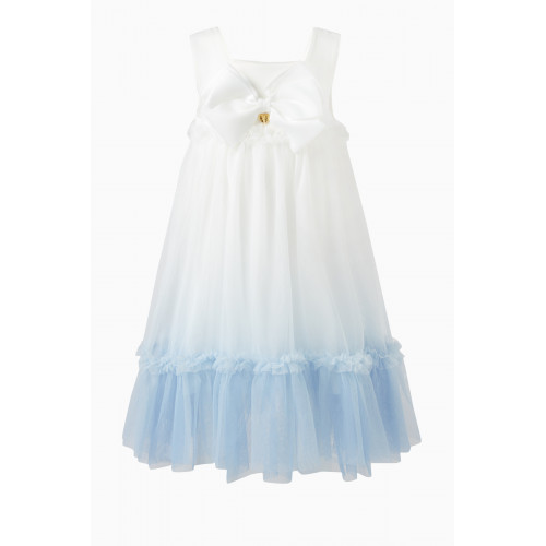 Angel's Face - Donatella Ombre-effect Dress in Polyester Blue