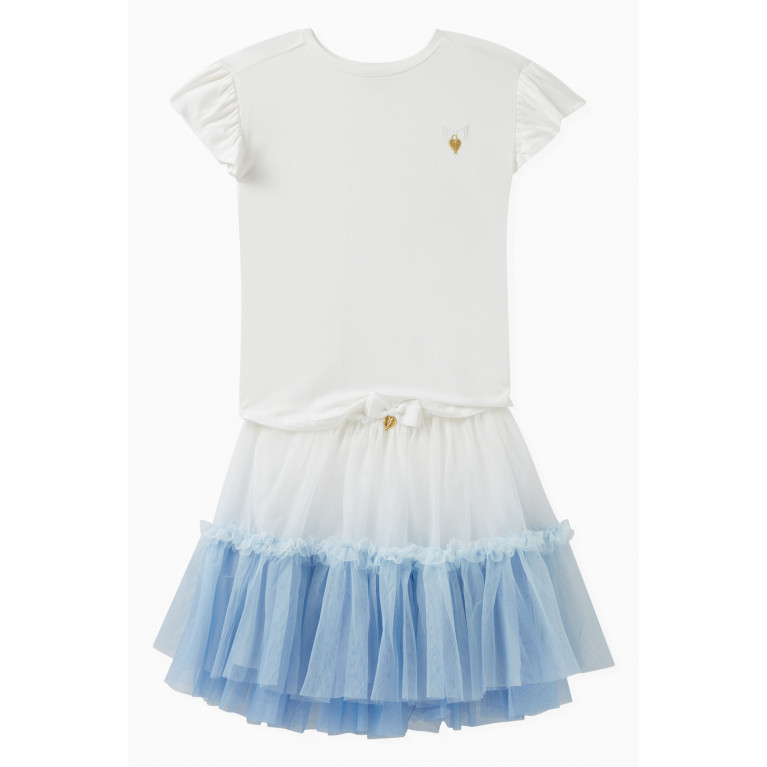 Angel's Face - Shannon Ombre Tulle Skirt in Polyester Blue