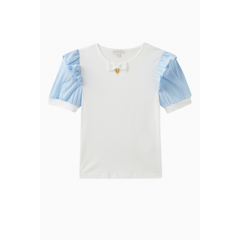 Angel's Face - Gwen Bow-applique T-shirt in Cotton-blend