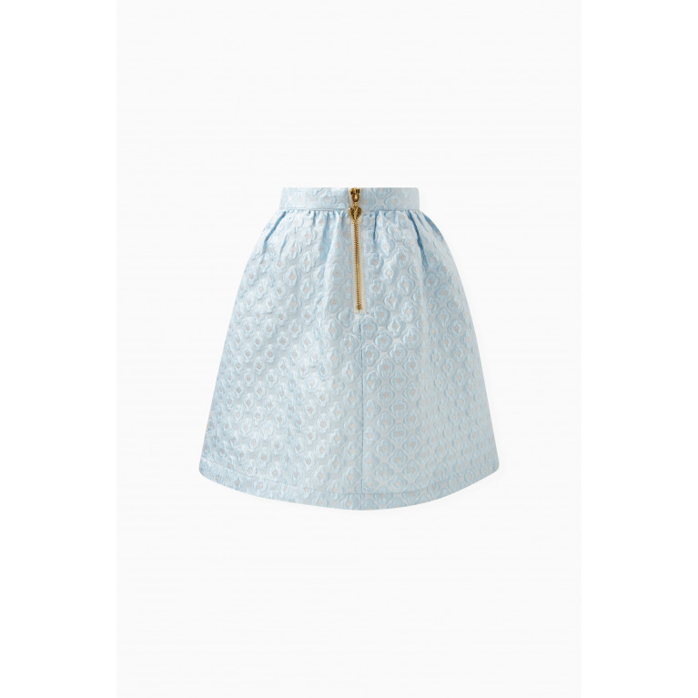 Angel's Face - Sybil Clover Jacquard Skirt in Polyester