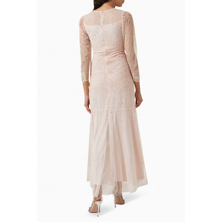Amelia Rose - Embellished Maxi Dress in Chiffon