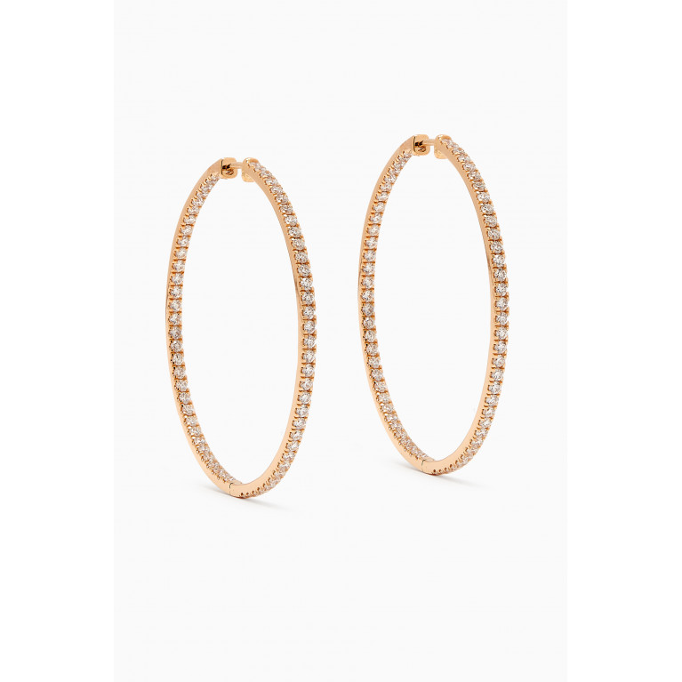 Fergus James - Large Diamond Hoops in 18kt Yellow Gold