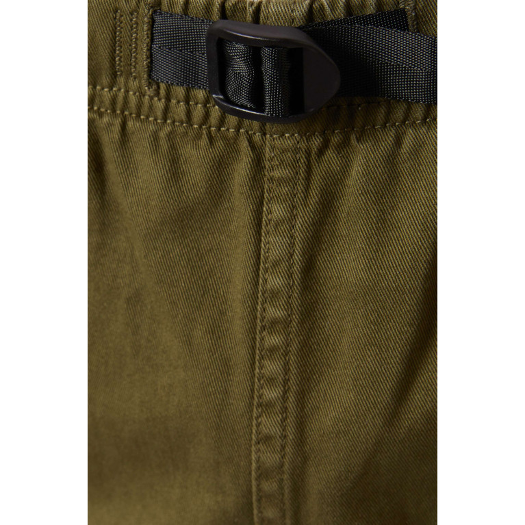 Gramicci - Webbing Belt G-Shorts in Organic Cotton Twill Green