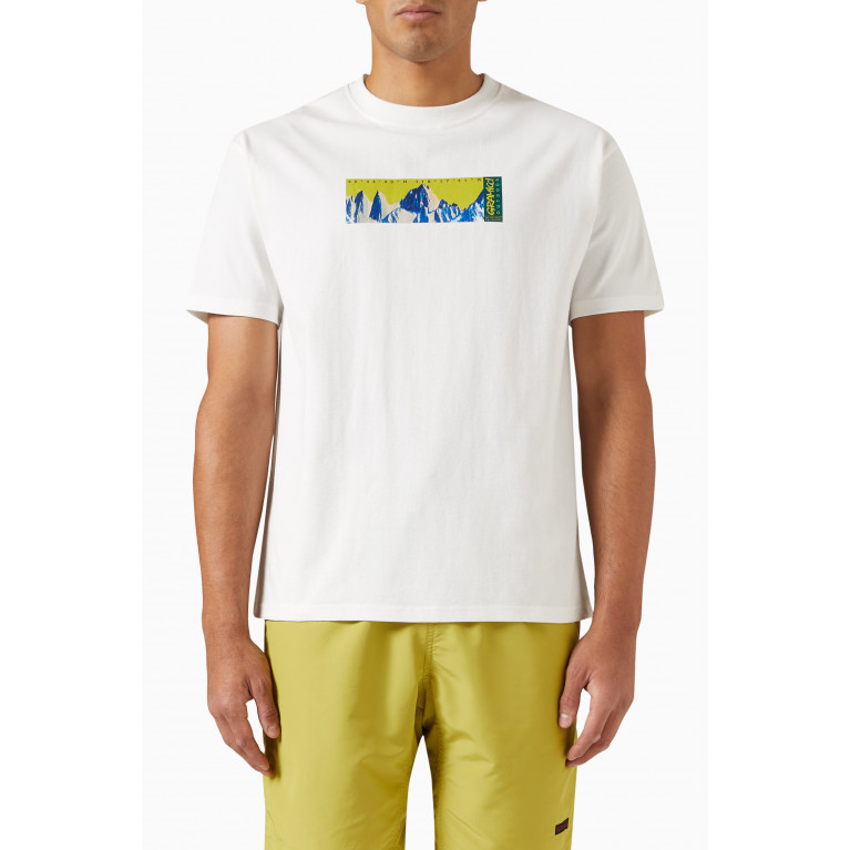 Gramicci - Mount Whitney Logo Print T-Shirt in Cotton