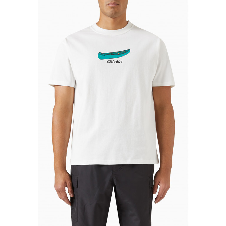 Gramicci - Canoe Logo Print T-Shirt in Cotton