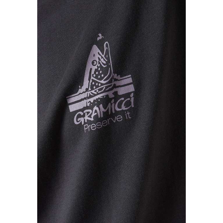 Gramicci - Trout Logo Print T-Shirt in Cotton
