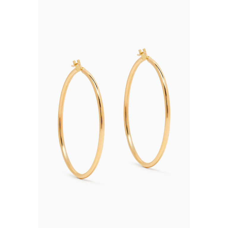 M's Gems - Golden Circle Hoop Earrings in 18kt Gold