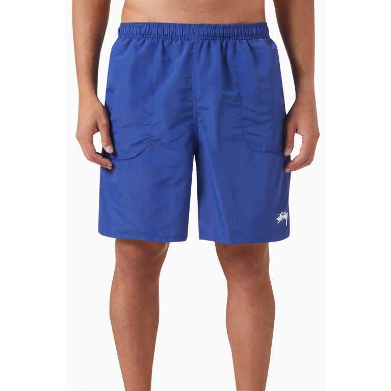 Stussy - Stock Swim Shorts in Nylon Blue