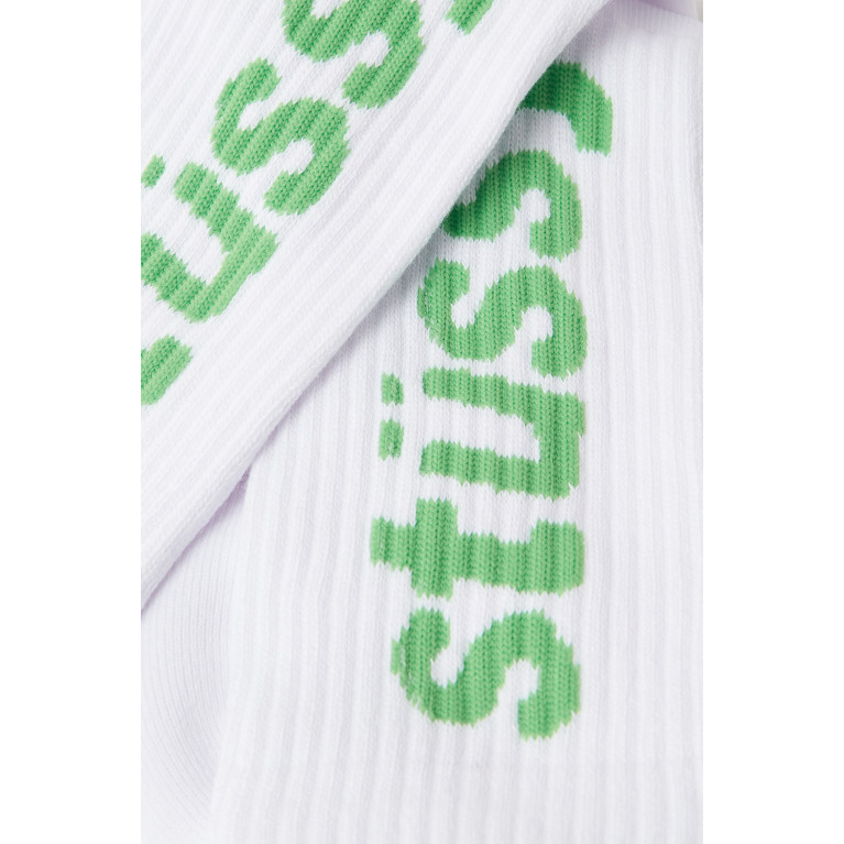 Stussy - Stussy - Logo Detail Crew Socks in Cotton Blend
