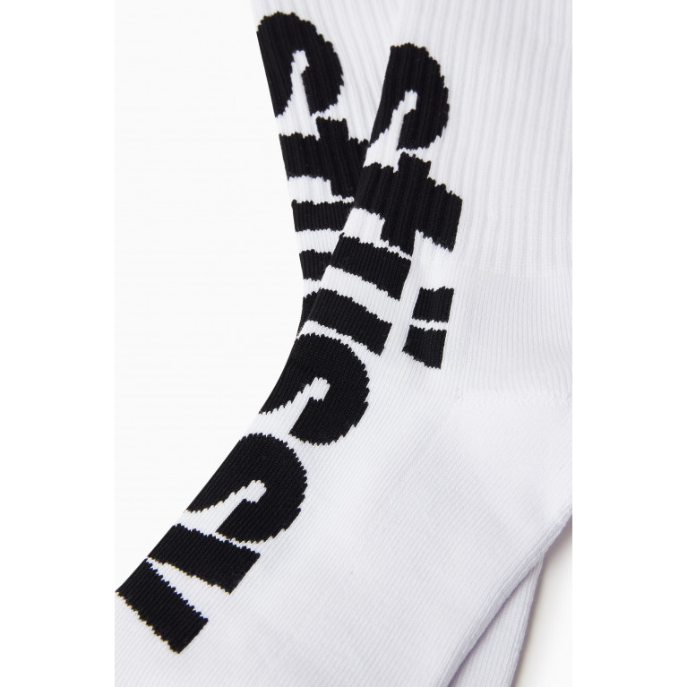 Stussy - Stussy - Big Logo Detail Crew Socks in Cotton Blend
