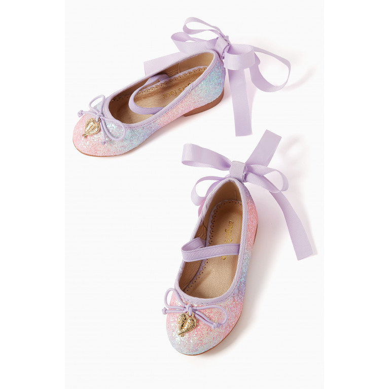Angel's Face - Sugar Toddler Pumps in Faux Leather Purple