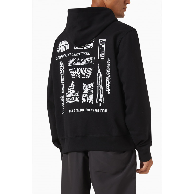 Billionaire Boys Club - Signage Popover Hoodie in Loopback Cotton Jersey