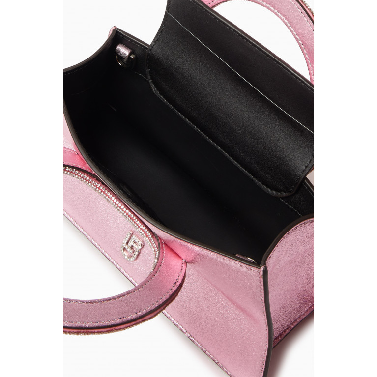 Les Petits Joueurs - Trapezio Pochette Bag in Laminated Leather