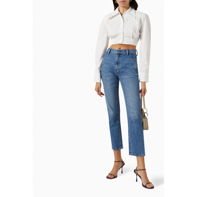 Elleme - Cropped Darted Shirt White