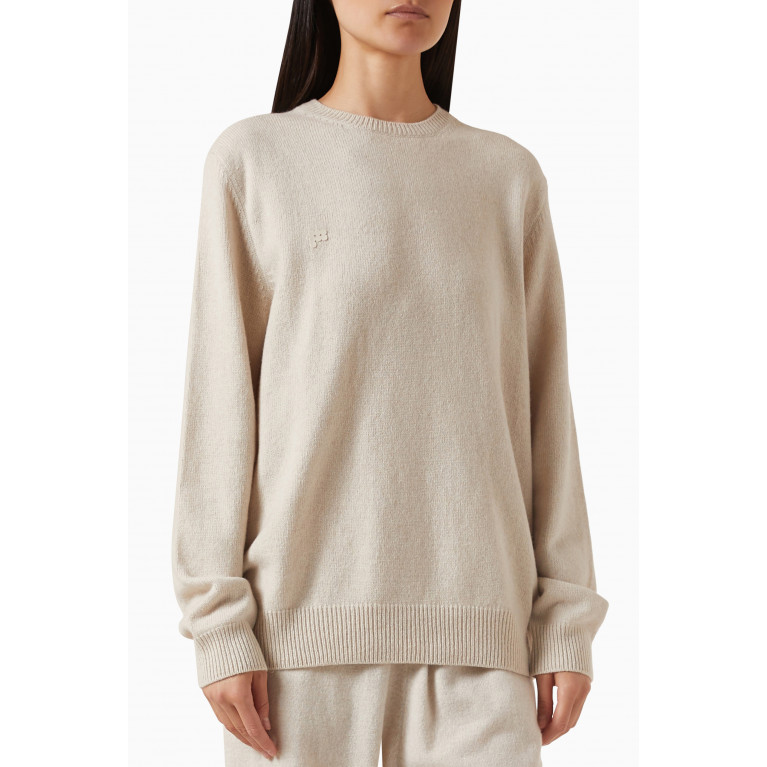 Pangaia - Crewneck Sweatshirt in Recycled Cashmere Neutral
