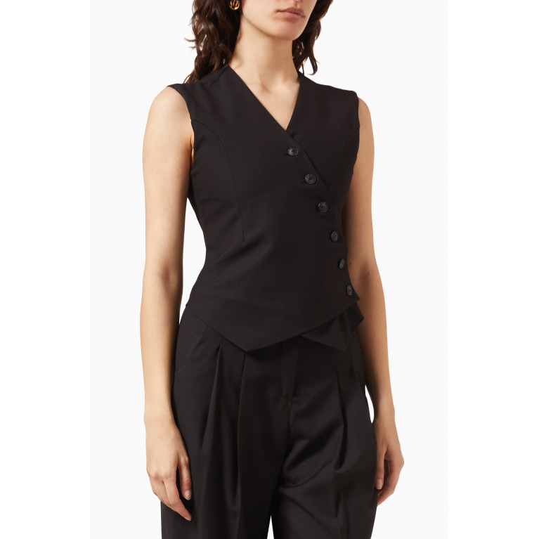 Frankie Shop - Maesa Cross Vest in Stretch Suiting