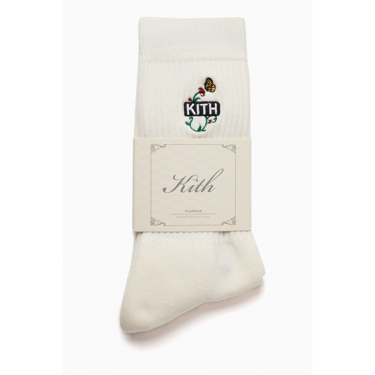 Kith - Butterfly Logo Socks in Cotton Blend