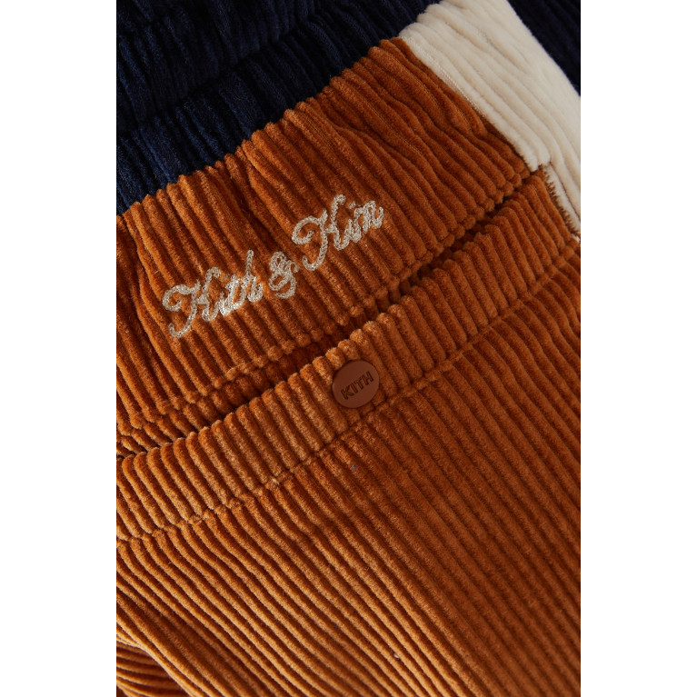 Kith - Curtis Colour-blocked Shorts in Corduroy Multicolour