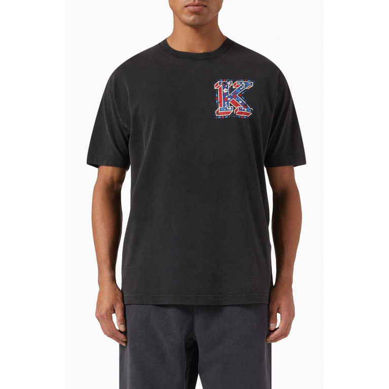 Kith - Kith Needlepoint Vintage T-shirt in Cotton-jersey Black
