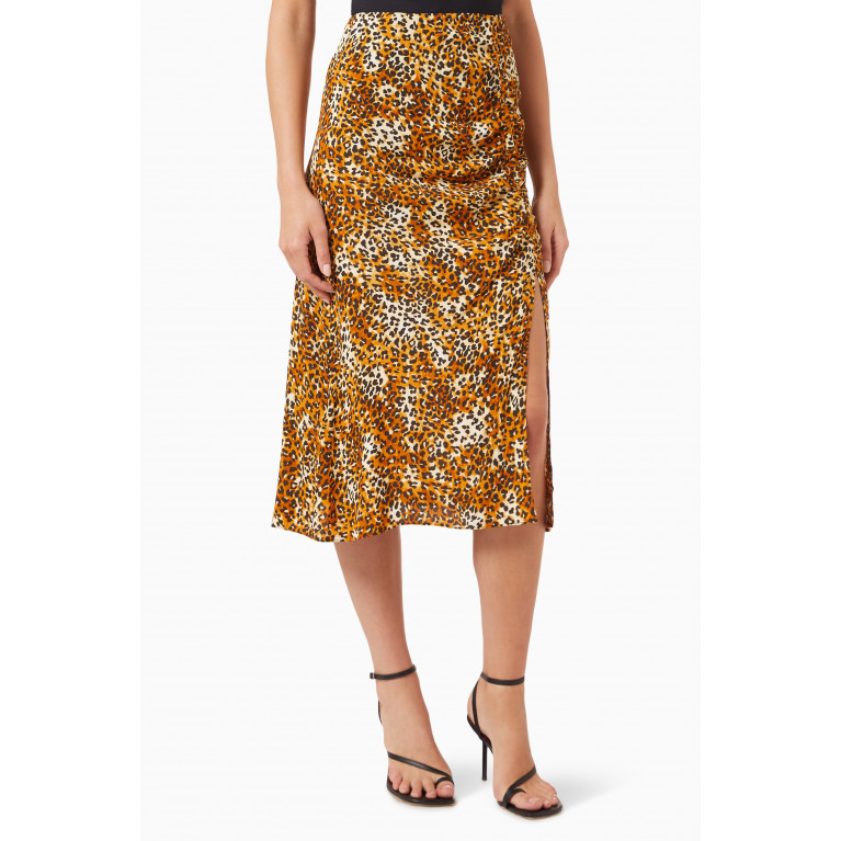 Maje - Leopard-print Midi Skirt
