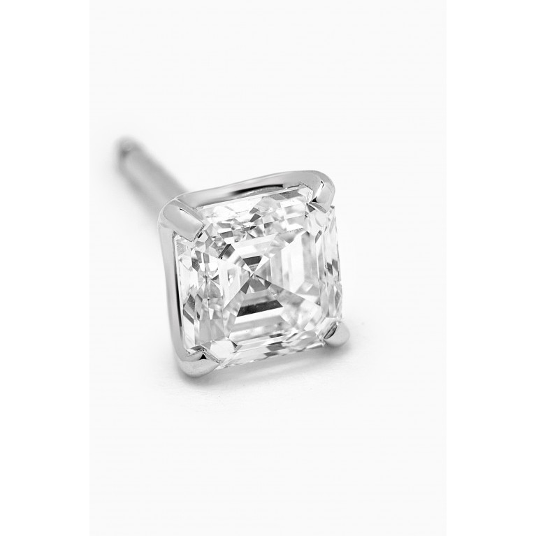 Fergus James - Asscher Diamond Studs in 18kt White Gold