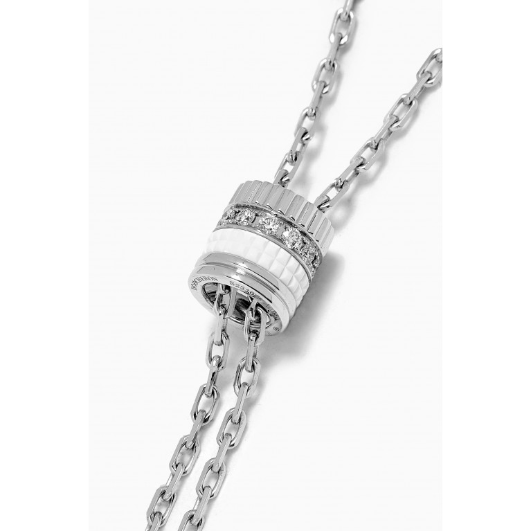 Boucheron - Quatre White Edition Diamond Small Pendant Tie-up Necklace 18kt White Gold