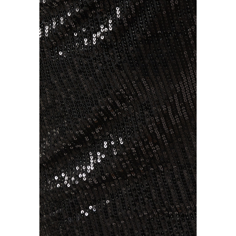 Elle Zeitoune - Sadie Strapless Maxi Dress in Sequins Black