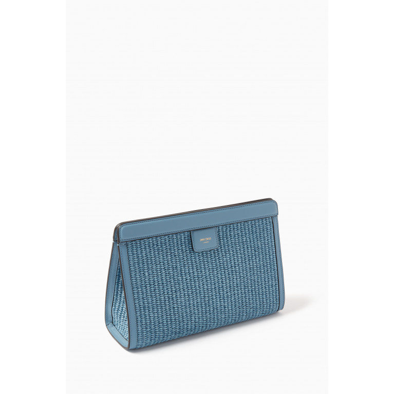 Jimmy Choo - Varenne Pouch Clutch Bag in Woven Fabric