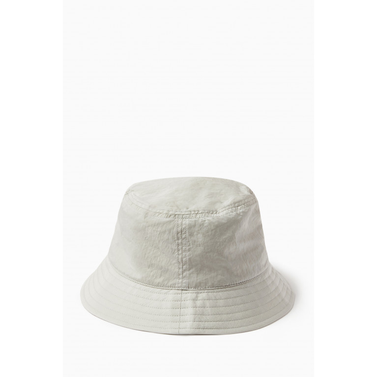 Kith - Logo Bucket Hat in Wrinkle Nylon Grey