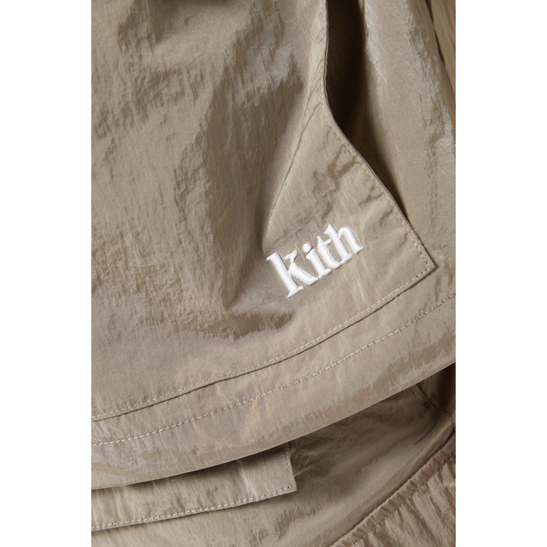 Kith - Fulton Kimono Track Jacket in Wrinkle Nylon Neutral