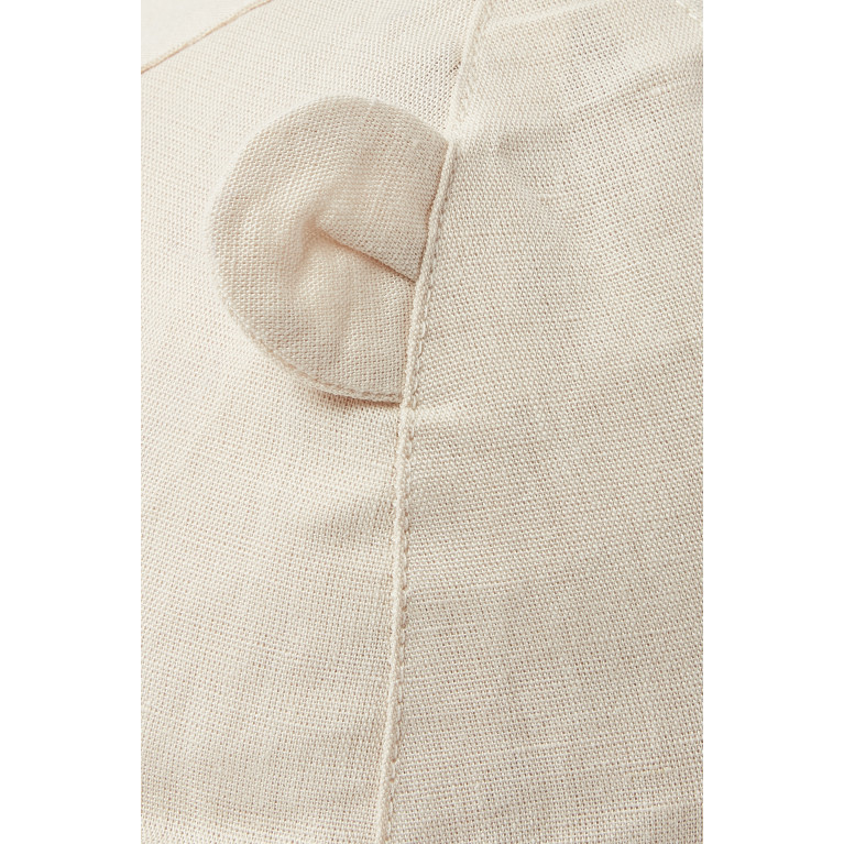 Liewood - Gorm Bear Ears-embroidered Sun Hat in Organic Cotton & Linen Neutral