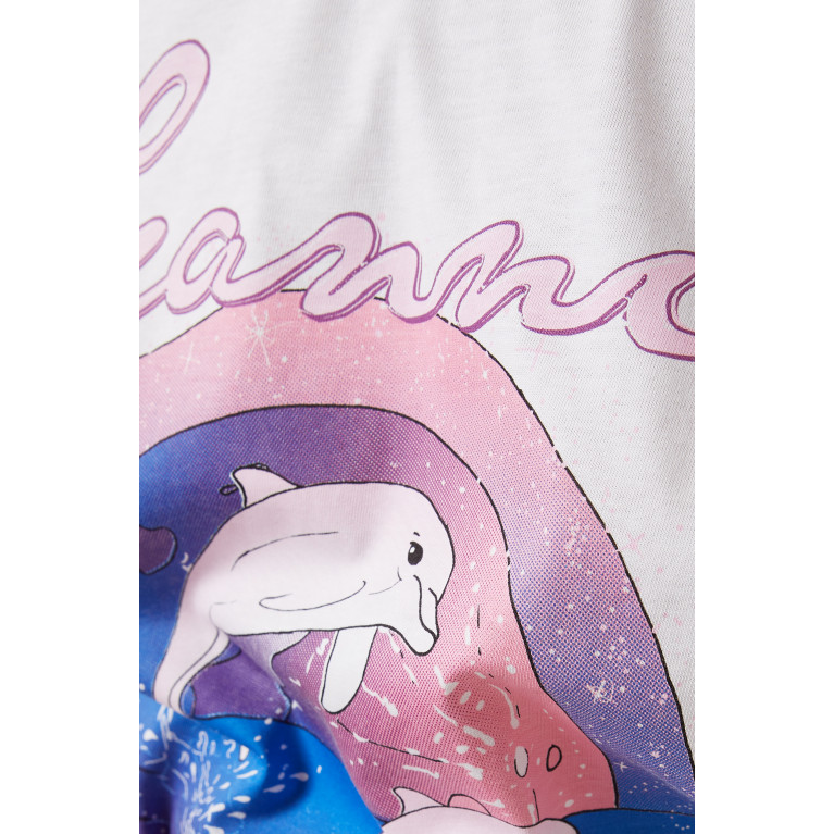 Ganni - Dolphin-print T-shirt in Jersey