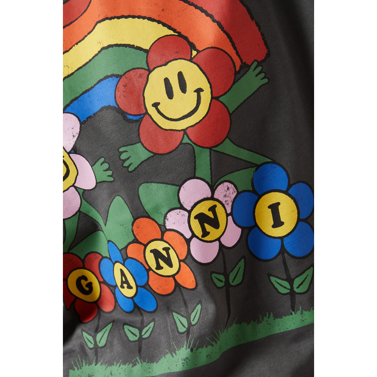 Ganni - Rainbow-print T-shirt in Jersey