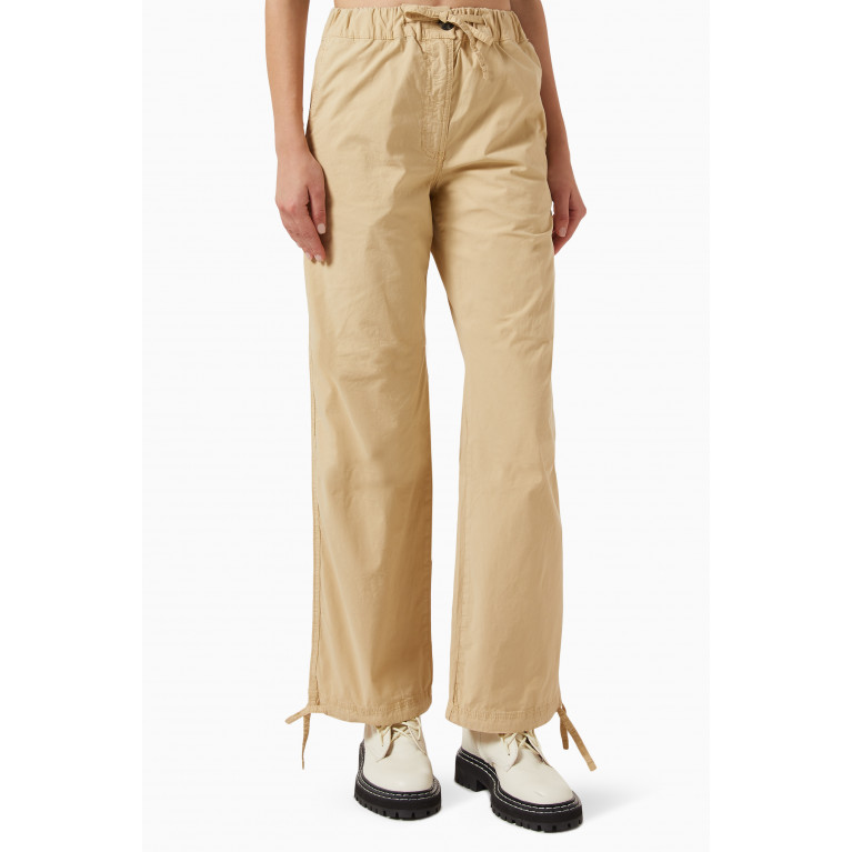 Ganni - Washed Drawstring Pants in Canvas