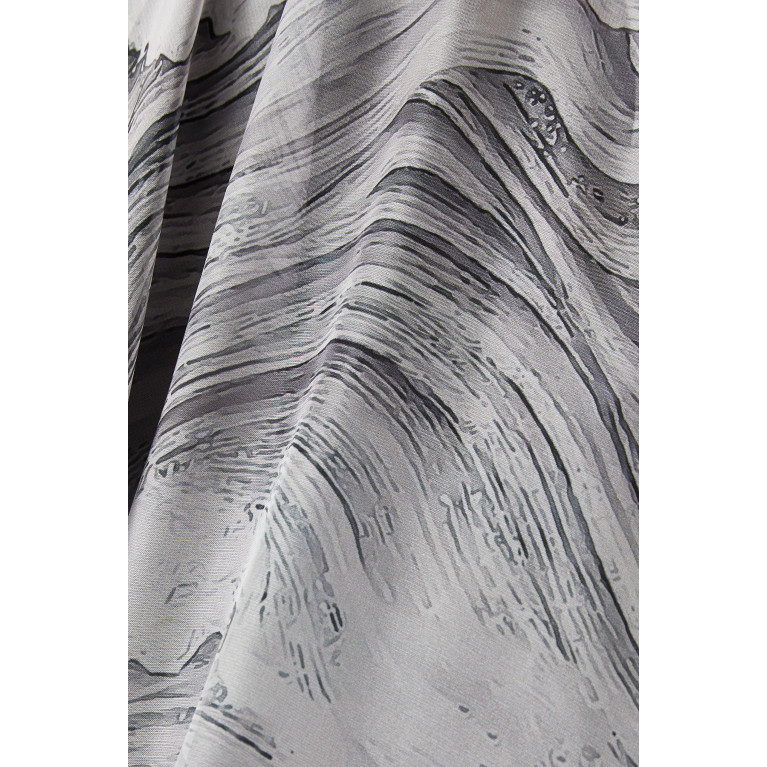 Tha Seen - Printed Overlay Dress in Chiffon