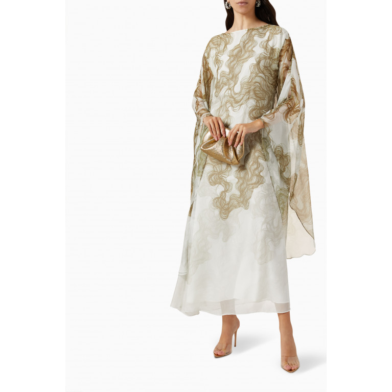 Tha Seen - Printed Kimono-sleeve Dress