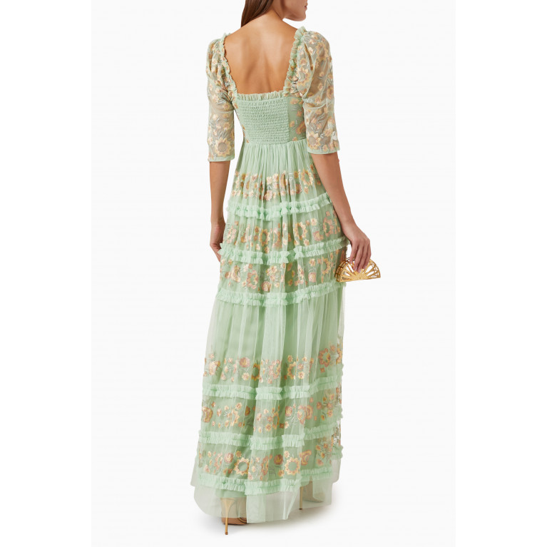 Frock&Frill - Floral Maxi Dress in Tulle