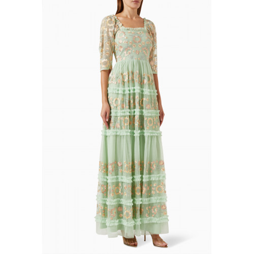 Frock&Frill - Floral Maxi Dress in Tulle