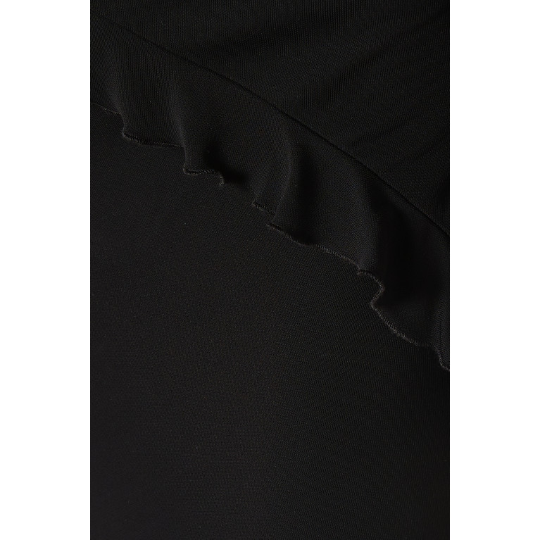 Blumarine - Ruffled One-shoulder Maxi Dress in Viscose-jersey