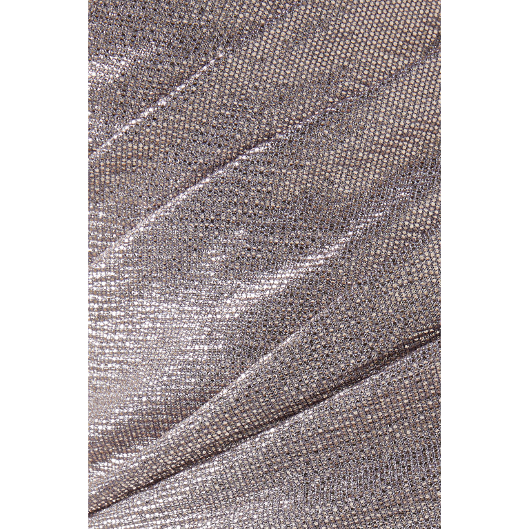 Talbot Runhof - Draped Maxi Dress in Mirrorball Stretch-fabric