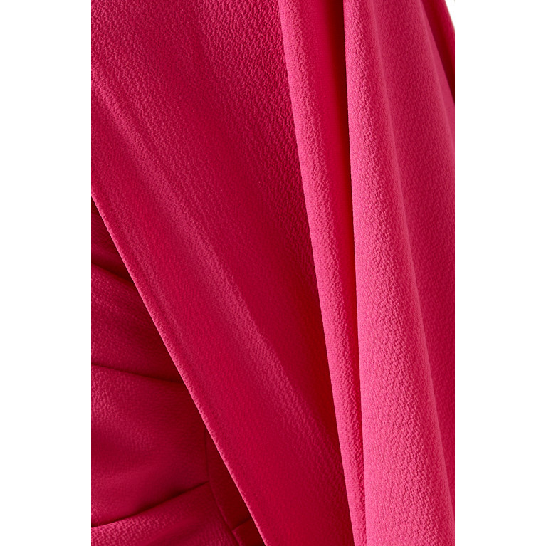 Talbot Runhof - Draped Cape Maxi Dress in Stretch-crespina
