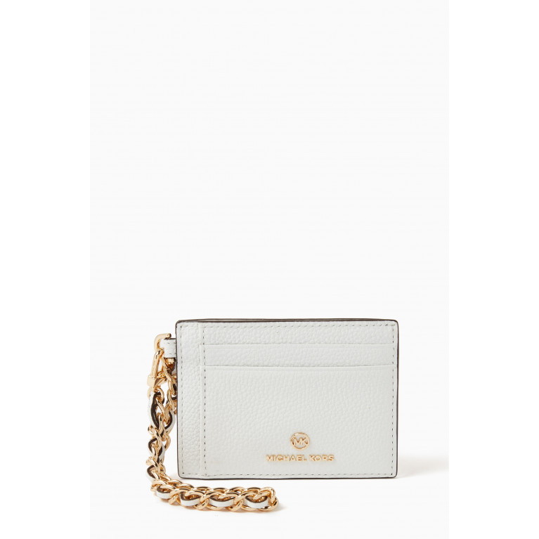 MICHAEL KORS - Jet Set Charm Chain Card Case in Pebbled Leather