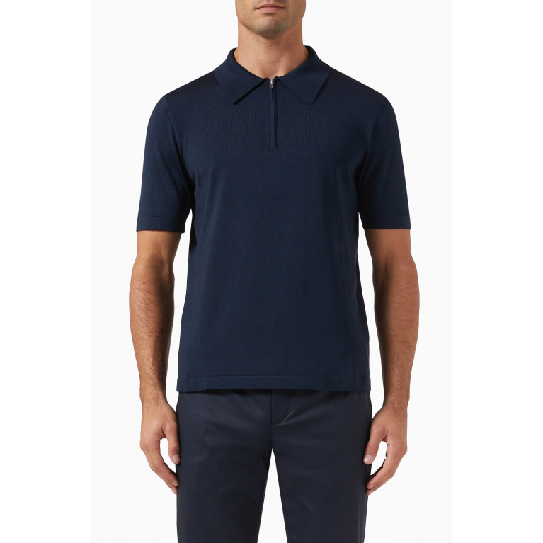 Sandro - Half-zip Polo Shirt in Viscose-blend