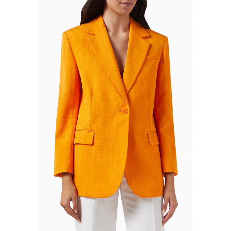 Sandro - Harper Tailored Jacket in Viscose Orange