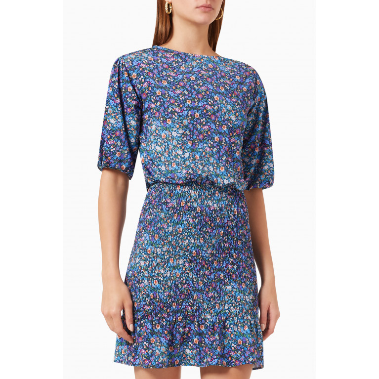 Sandro - Spinelle Floral Print Mini Dress in Viscose