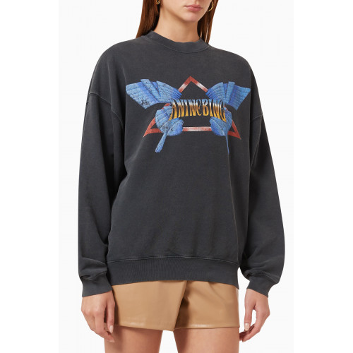 ANINE BING - Harvey Butterfly Sweatshirt in Organic Cotton-terry