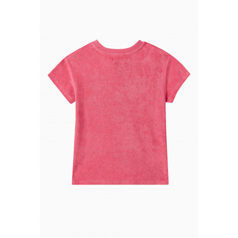 Pangaia - Towelling T-shirt in Organic-cotton Pink