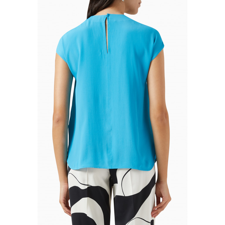 Marella - Aster Shirt in Silk Blend Blue